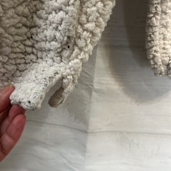 Ivory Ella Cloud Sherpa Zip Off-white Pullover Jacket Size XL - Picture 9 of 15